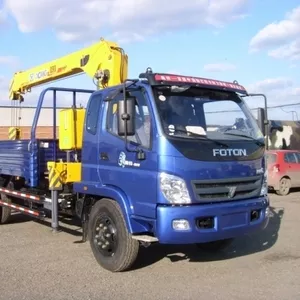 Бортовой грузовик Foton 4x2 с манипулятором XCMG 3.2
