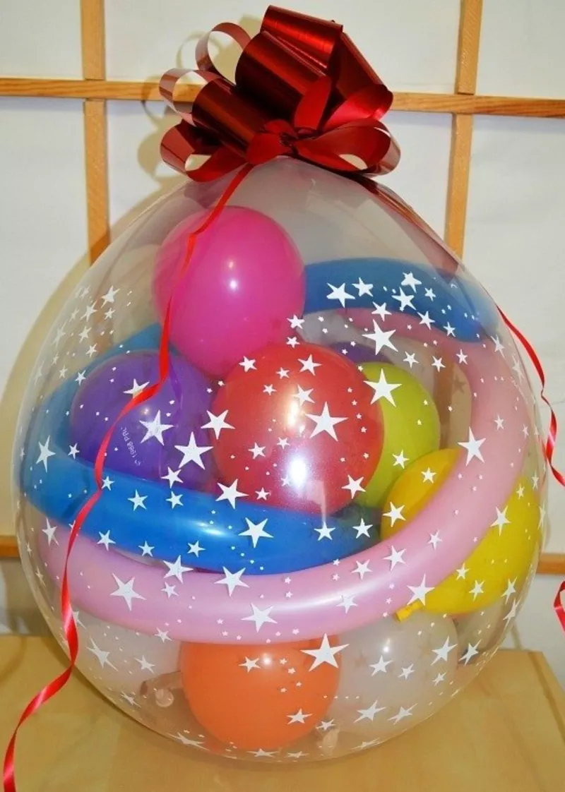 Упаковка подарка в шар (8 марта) 4