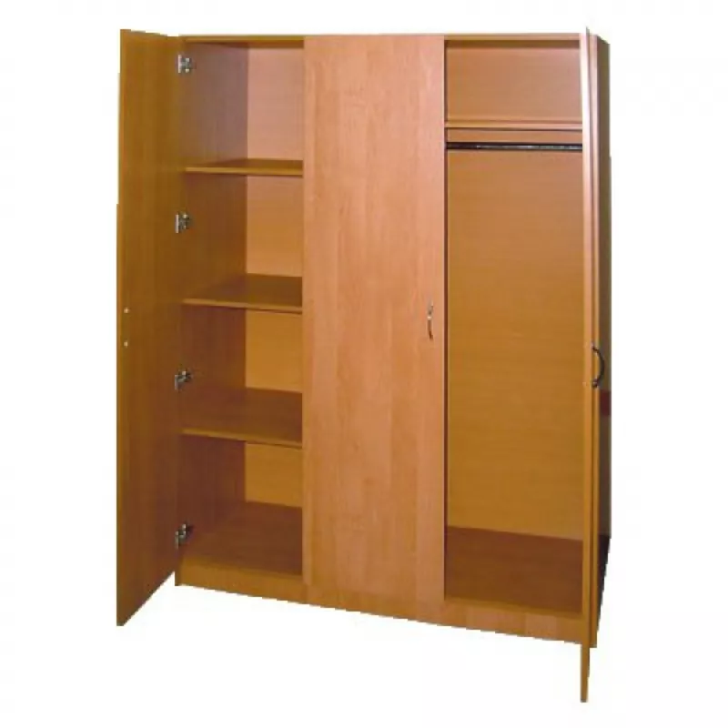 Шкаф для одежды ДСП одностворчатый , шкаф внутри полка и штанга , шкаф  2